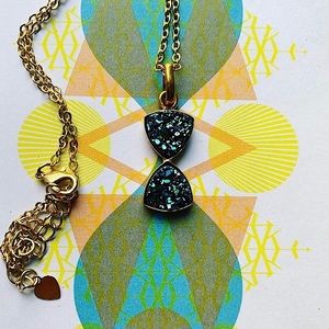 Green Druzy Necklace